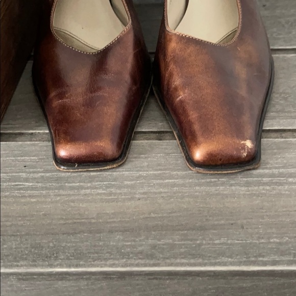 Circa Joan & David Brown Leather Heels 7.5M - Picture 9 of 11